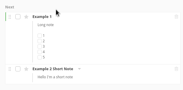 Show or hide a single note
